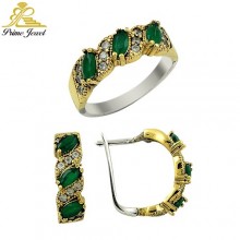 Gümüş Otantik Taşlı Set